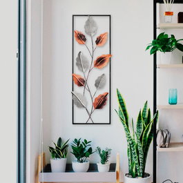 Wallity Fagus Escultura de Pared de Metal Multicolor